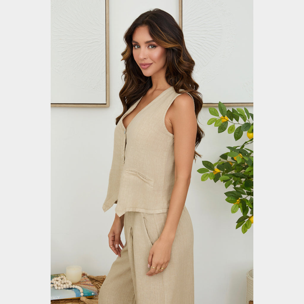 MILIO MILANO - Linen Vest