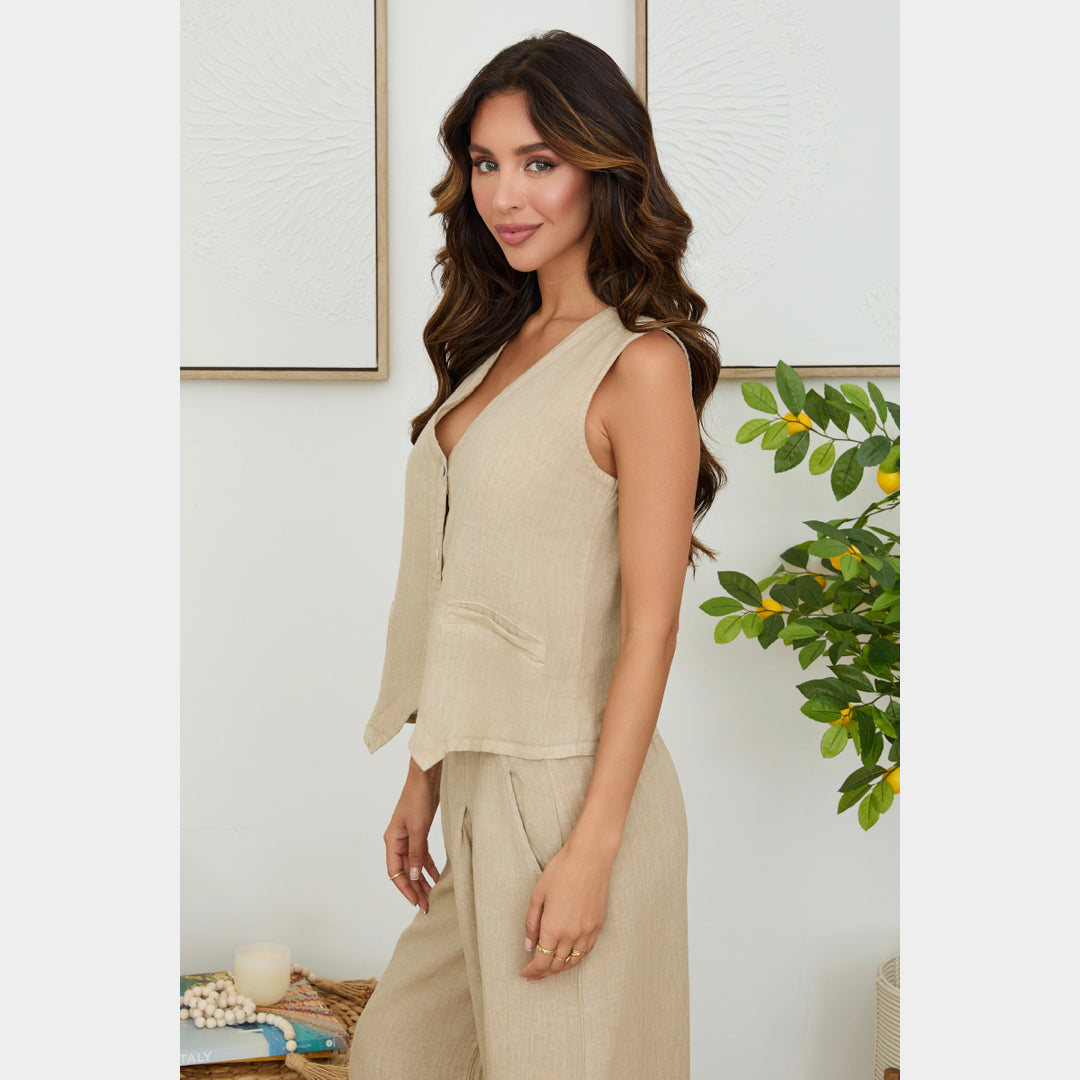 MILIO MILANO - Linen Vest
